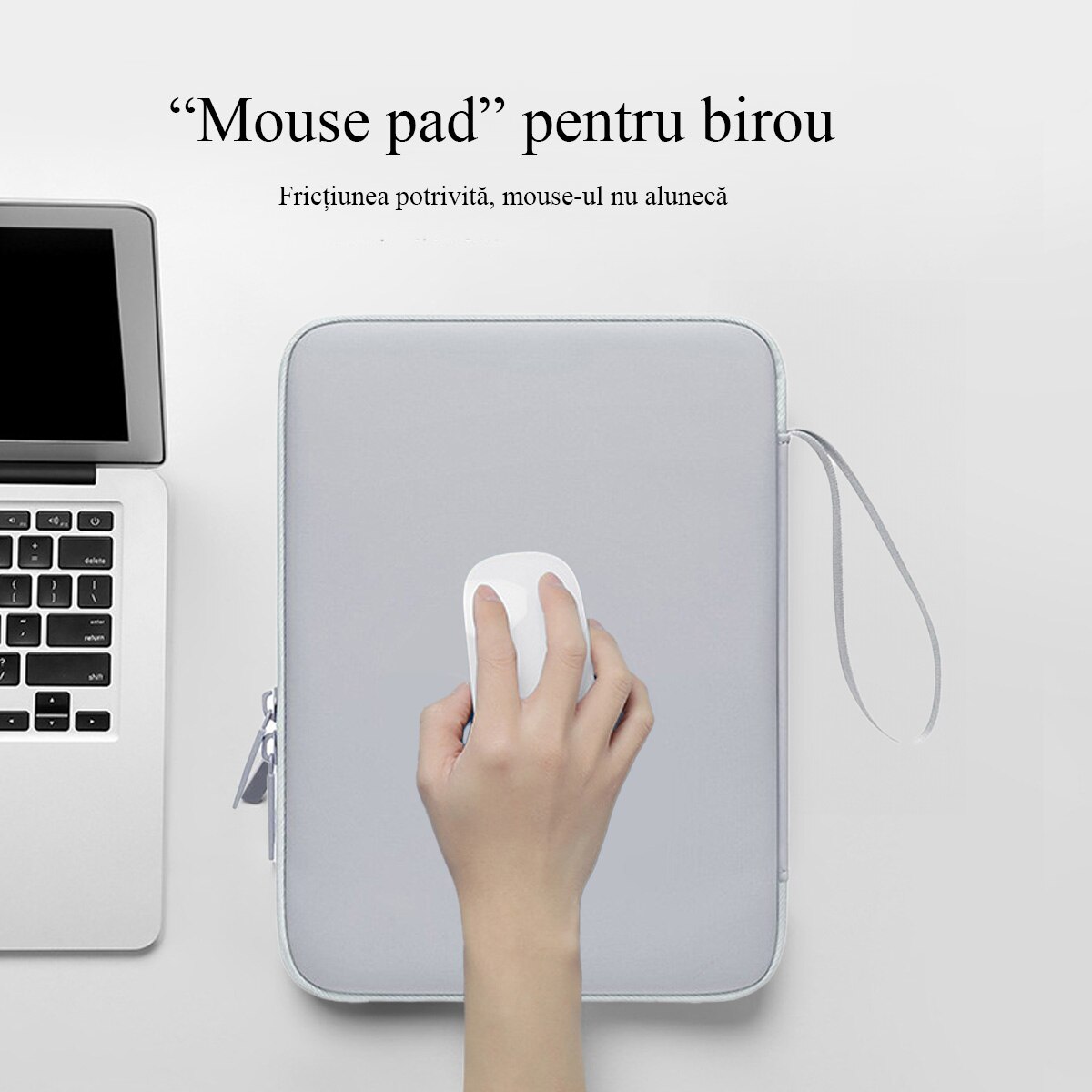 Husă de protecție pentru tabletă FooFoony, impermeabilă, gri, 12.9 inch, pentru iPad Pro, Samsung Galaxy Tab, spațiu generos