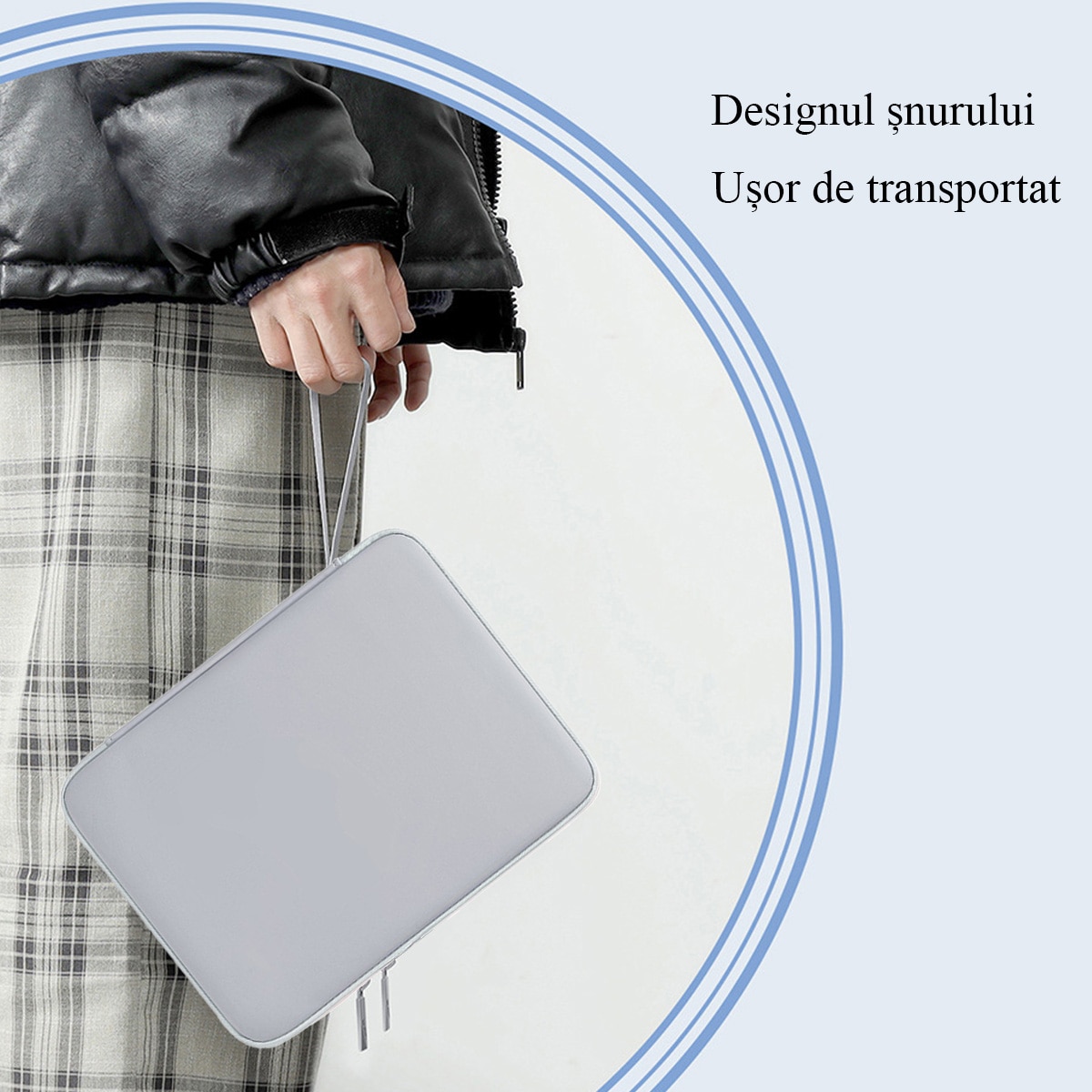 Husă de protecție pentru tabletă FooFoony, impermeabilă, gri, 12.9 inch, pentru iPad Pro, Samsung Galaxy Tab, spațiu generos