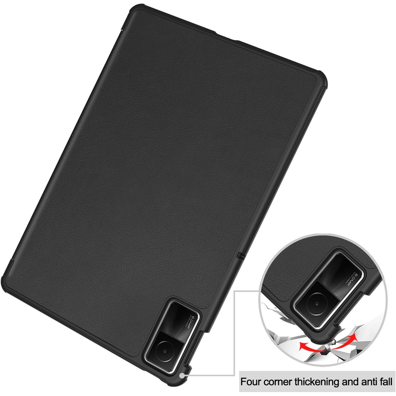 Husa Sigloo pentru tableta Xiaomi RedMi Pad SE 11" (2023) – Slim, Tri-Fold Magnetic, Piele Ecologica, Suport Stand, Antisoc –Negru