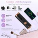 Ondulator Automat Bucle, Suness, invelis turmalina ceramica, Ondulator De Par Profesional, potrivit pentru orice tip de par, Ondulator Cu Protectie Avansata, baterie durabila, ideal pentru calatorii, Incalzire rapida, 3000mah, Negru