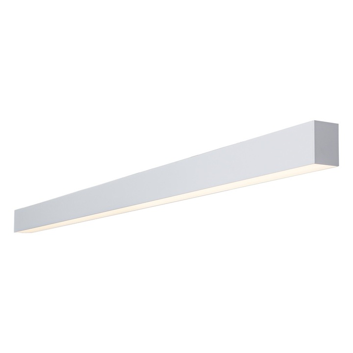 Lineáris fali lámpa, Italux, RX 142, 142cm, 44W, beépített LED, 4000K, 4200lm, Matt fehér, Alumínium, műanyag, IP20, 230V, 5 év garancia