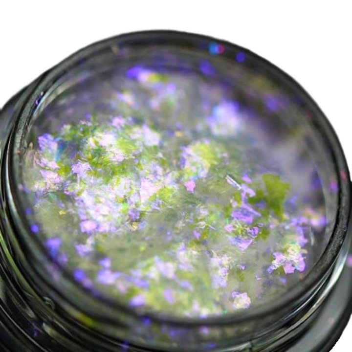 Pigmentpelyhek PK117 (áttetsző, intenzív lila irizálással) sminkhez KAJOL Beauty