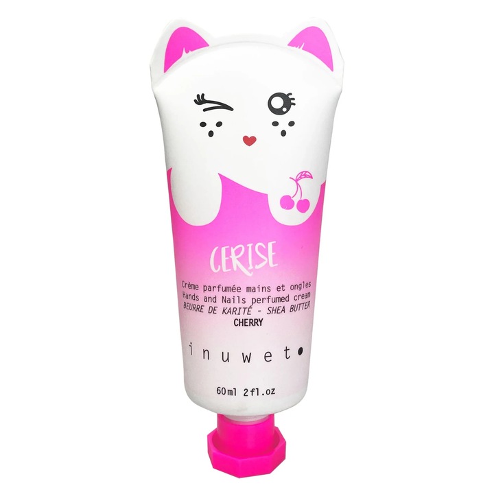 Hidratáló krém kézre és körömre, cseresznye illattal, Cerise, Inuwet, 60 ml