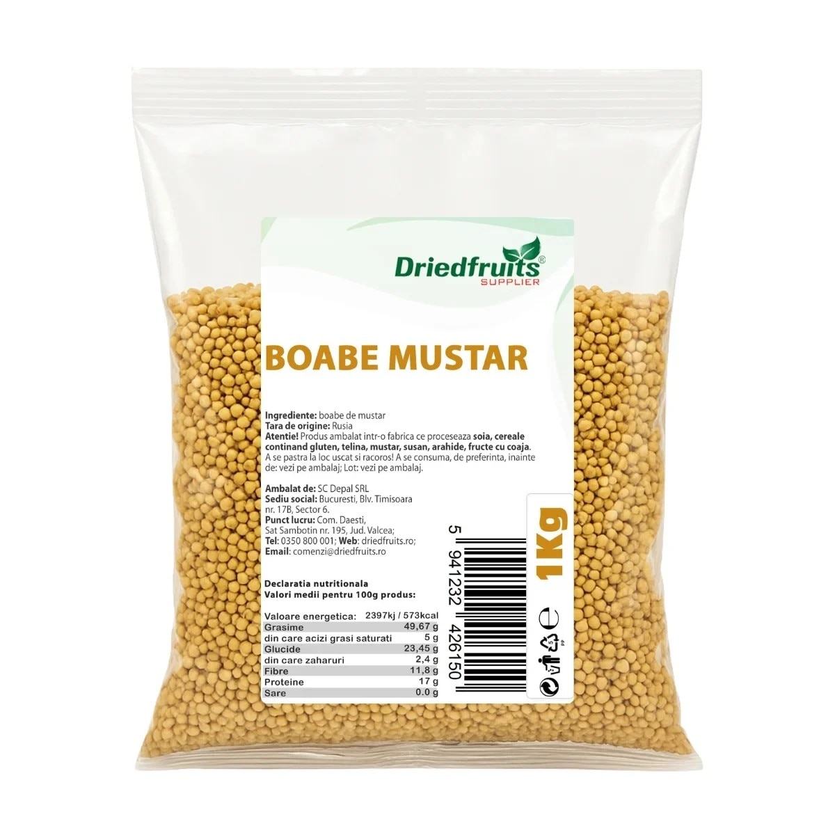 Boabe de Mustar, Driedfruits Supplier, 1 kg - eMAG.ro