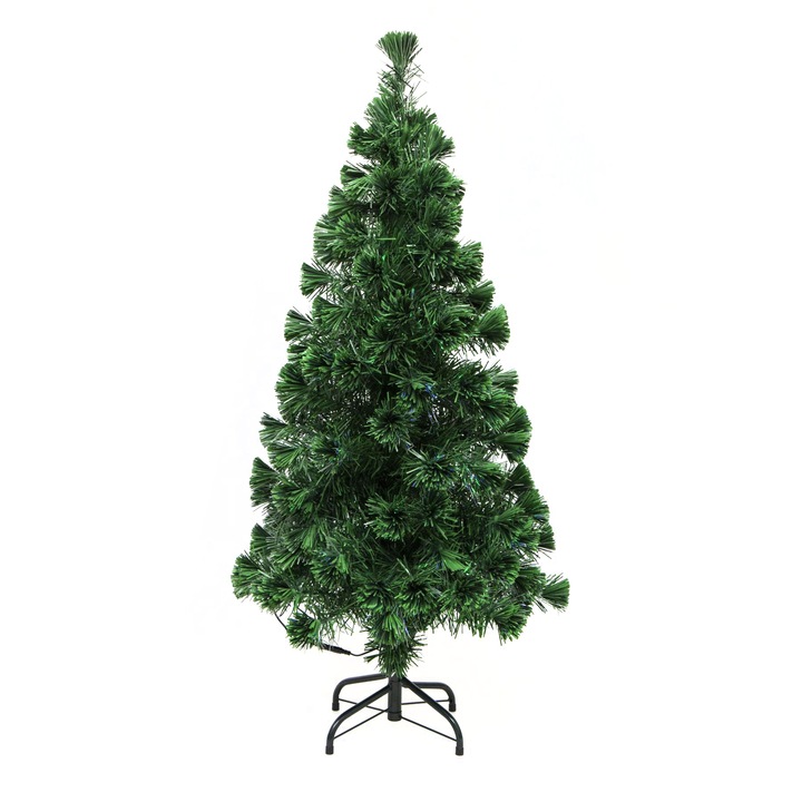 Начало KIX120LED LED изкуствена елха, 120 см, с оптични влакна, непрекъсната смяна на цвета, пластмасова основа, захранване от мрежата, за вътрешна употреба