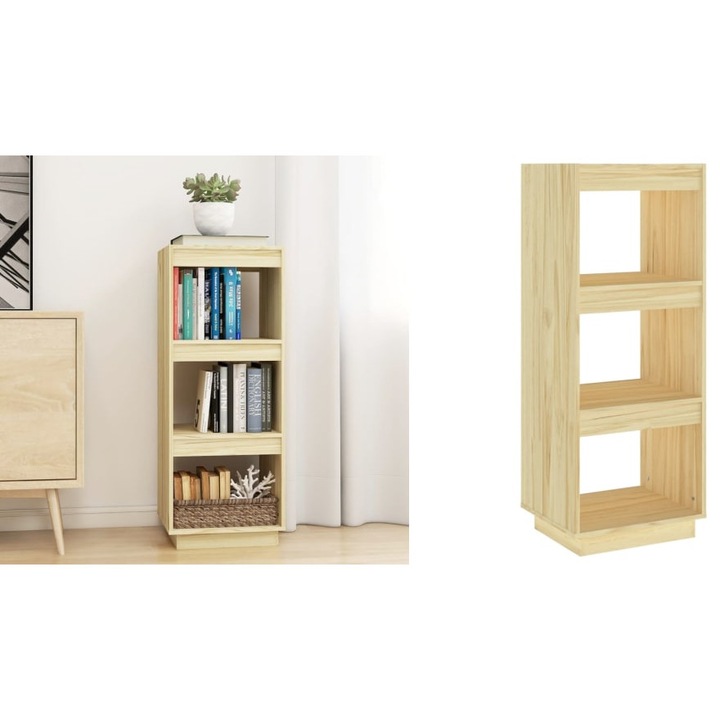 Biblioteca/Separator camera, 40x35x103 cm, lemn masiv de pin