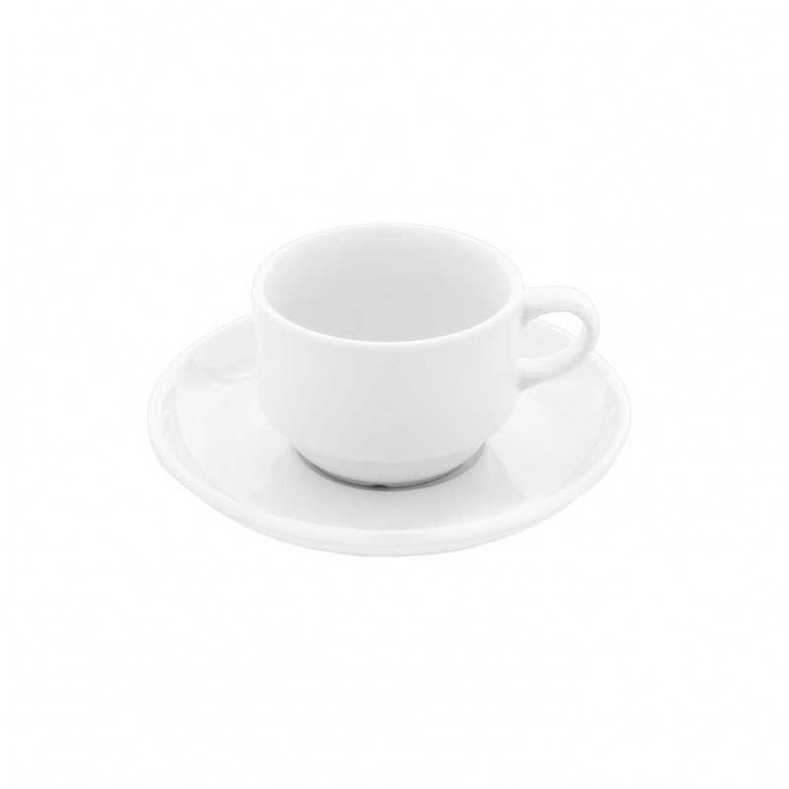 Set ceasca de cafea si farfurie portelan Gural Enternasyonel 170 ml