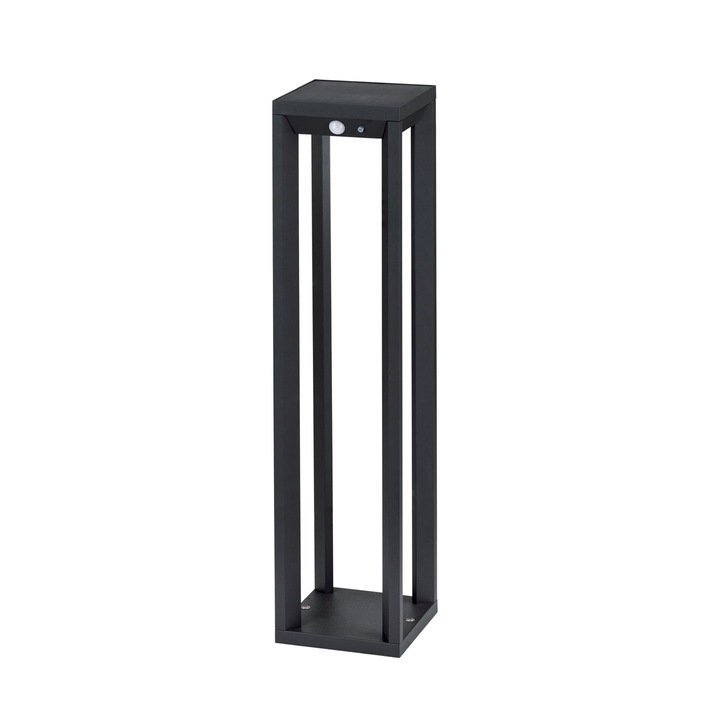 Lampadar solar LED pentru exterior VOLTA, LED5W/660lm/3000K aluminiu finisaj antracit, inaltime 60cm IP65 ORION
