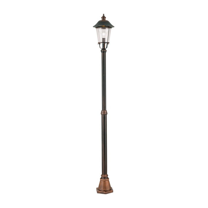 Lampadar pentru exterior KENZO, E27 1x60W aluminiu finisaj cupru/negru inaltime 216cm IP44 ORION