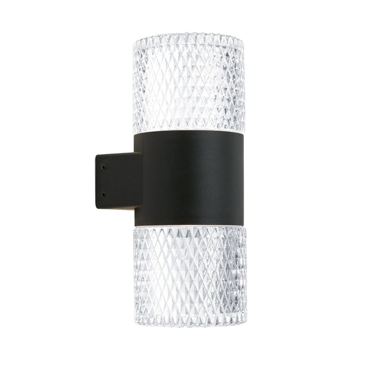 Aplica LED de exterior ANTREX, LED14W/1300lm/3000K aluminiu finisaj negru, diametrul 8.2cm IP65 ORION