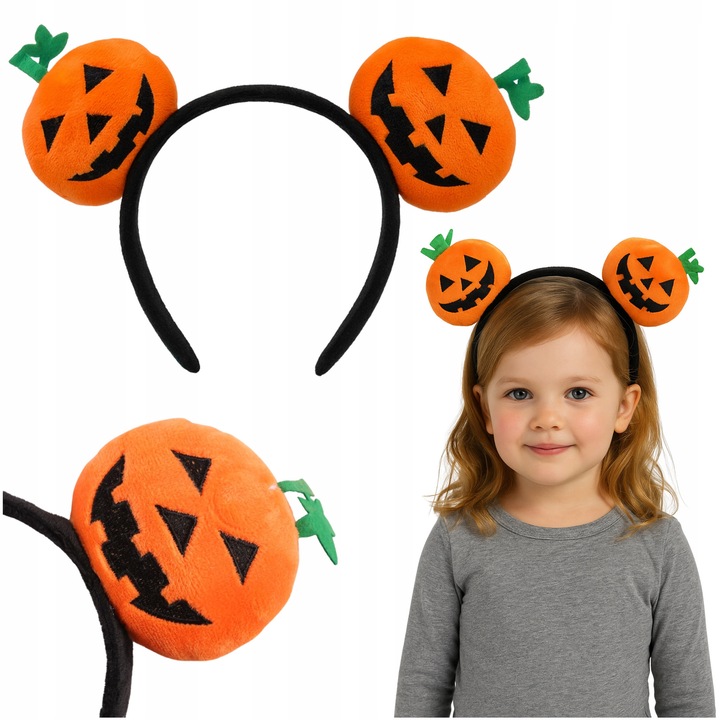 Banda Halloween, Korbi, Portocalie, 15x18 cm, Motiv Dovleci