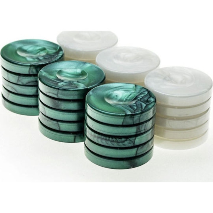 Set table, Manopoulos, din plastic, verde/alb