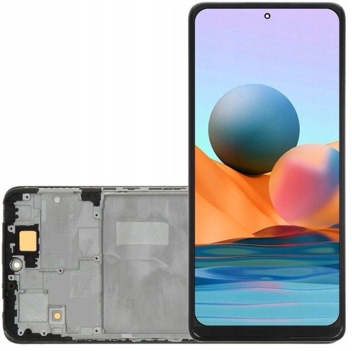 Нов, Оригинален Дисплей, съвместим с Xiaomi Redmi Note 10 Pro M2101K6G, Incell, с рамка, Черен, LCD, Тъчскрийн, Best Quality