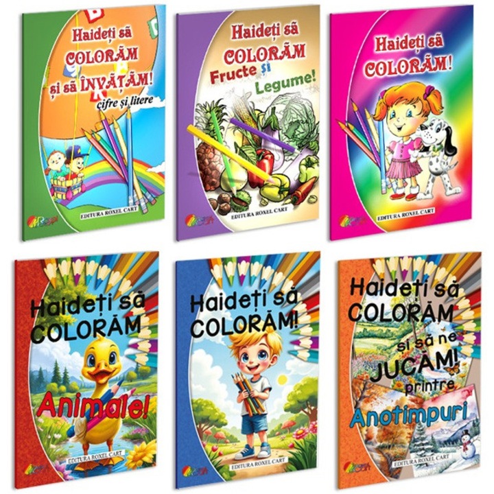 Pachet Haideti sa coloram!, 6 carti