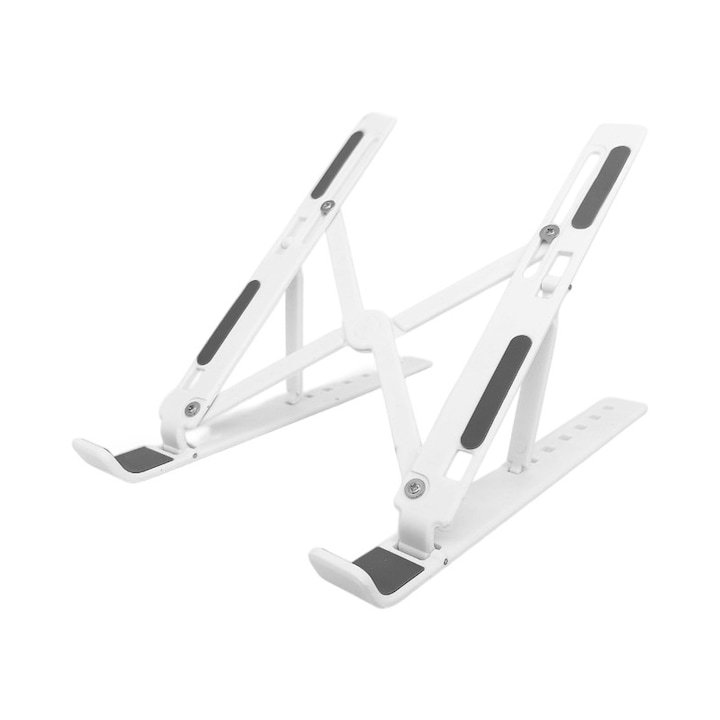 Suport pentru laptop/pliabil si portabil/material plastic/alb