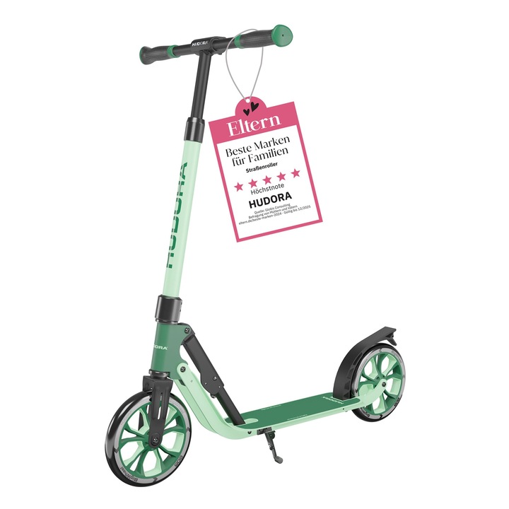 Hudora Bigwheel® 205 Advanced roller – Kényelmes alumínium roller 100 kg-ig – Állítható magasságú és összecsukható roller – Gyerek/tini és felnőtt roller