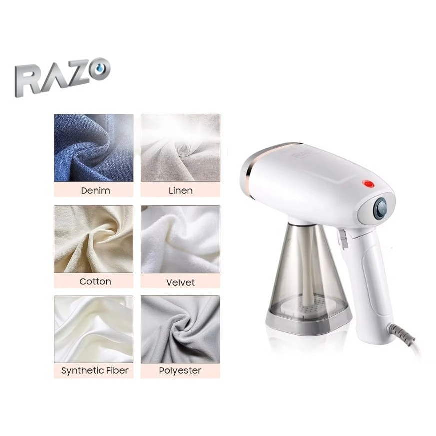 Aparat de calcat vertical cu abur portabil pliabil Razo, 1155W, rezervor 240 ml, accesorii incluse, multifunctional pentru haine si textile