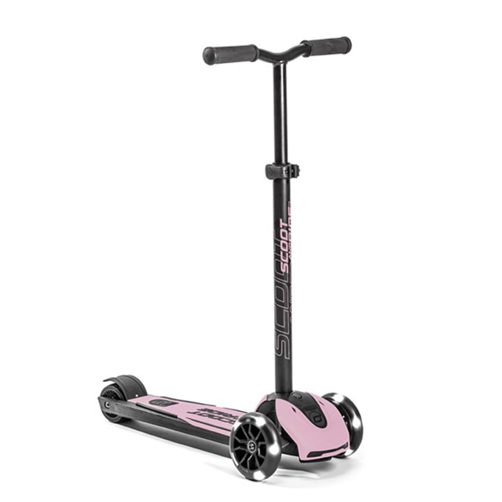 Trotineta Pentru Copii Scoot And Ride Highwaykick 5 Cu Led – Trotineta Si Skateboard 2 In 1, Reglabila Pe Inaltime, De La 5 Ani, Pana La 80 Kg, Cu Ghidon Detasabil, Pentru Copii Si Adolescenti