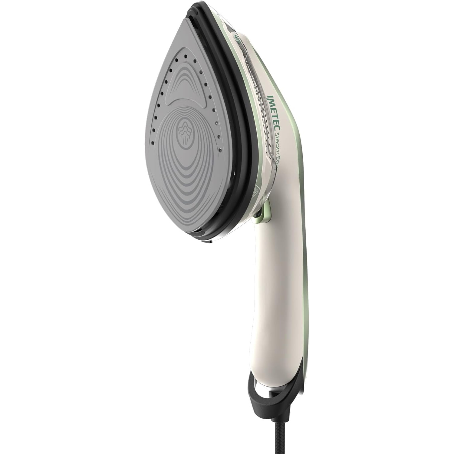 Aparat de calcat cu abur Imetec Steam Easy, 1200 W, talpa ceramica, display digital, control temperatura, Alb/Verde