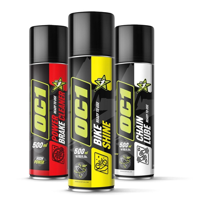Комплект OC1 разтвор за полиране на велосипед, смазка за верига и почистващ разтвор за спирачки, 3x500ml