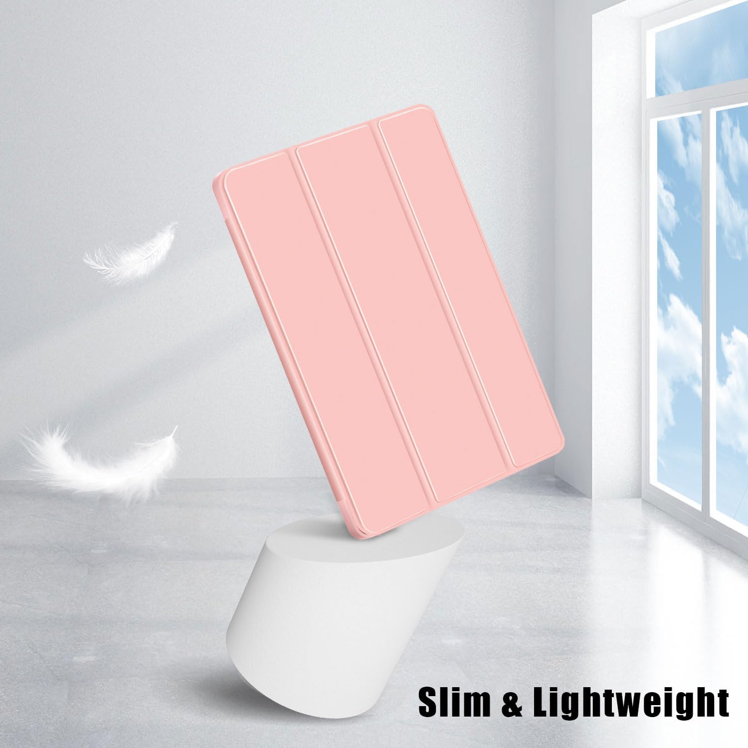 Husa Sigloo pentru Xiaomi Redmi Pad SE 8.7", Slim, Spate Transparent, Roz