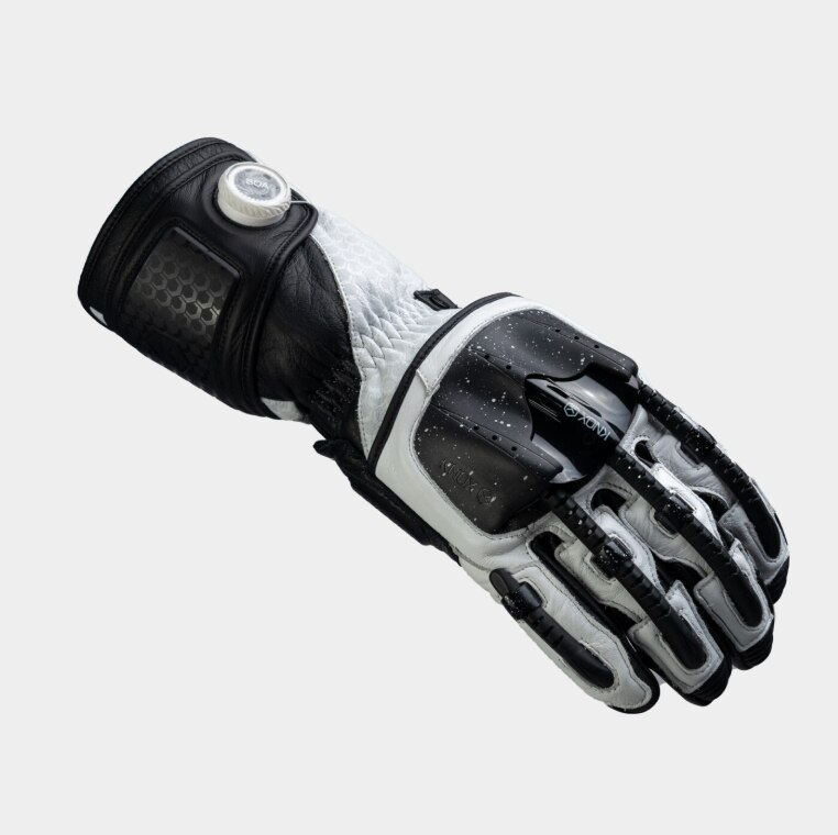 MAO　0808 Manusi din piele KNOX Handroid Mk5 BLACK/WHITE LIMITED, Marime: M