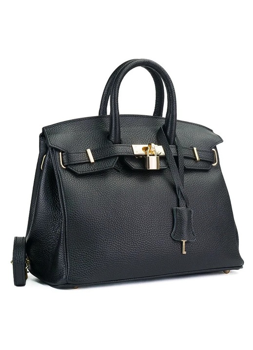 Poseta Piele Mini Edith - Negru, Geanta Casual din Piele Naturala, Geanta, Genti