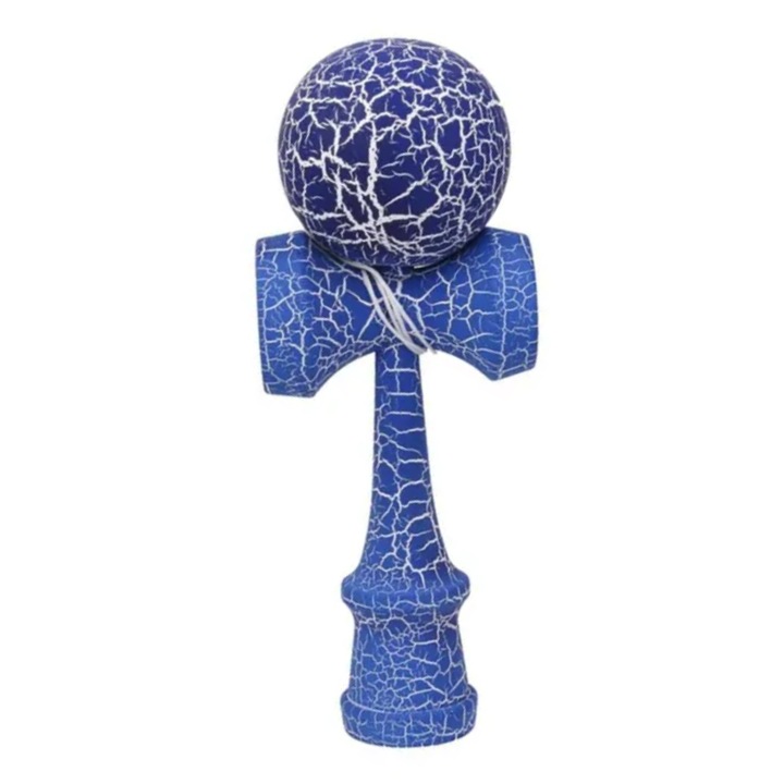 Kendama Cracked 18 cm, fából, kék