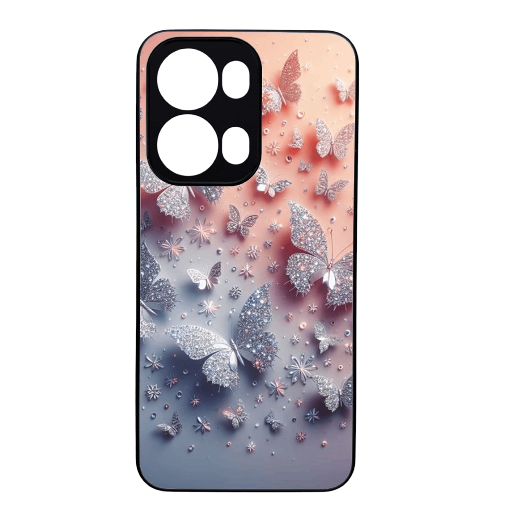 Husa Soft TPU compatibila cu Oppo Reno 13 Pro, Butterfly2 Design
