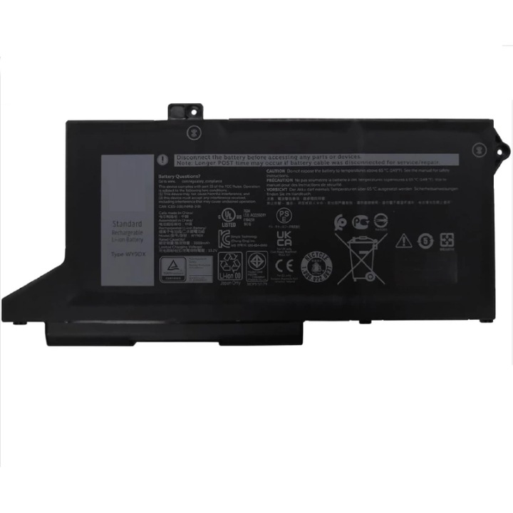 Li-Ion laptop akkumulátor, Dell Latitude 5420 5520 WY9DX 005R42-hez, 3 cellás, 3200 mAh, fekete
