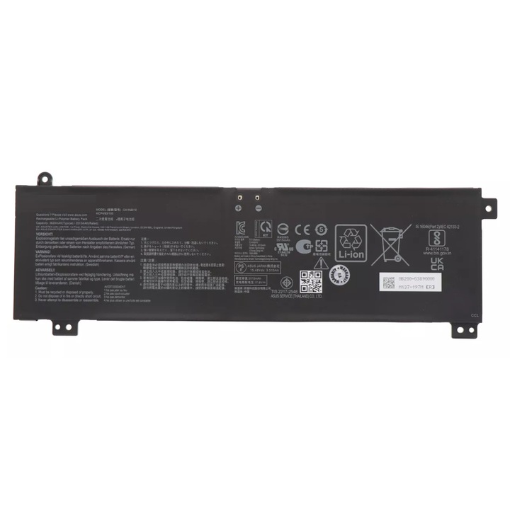 Li-Polymer laptop akkumulátor Asus ROG Strix G15 G513IC G513IH G513QC G513QE G17 G713QE C41N2010 típus A-hoz, 4 cellás, 2900 mAh, fekete