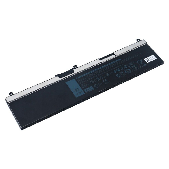 Li-Polymer laptop akkumulátor Dell Precision 7530 7730 7540 7740 0VRX0J B típushoz, 6 cellás, 6000 mAh, fekete