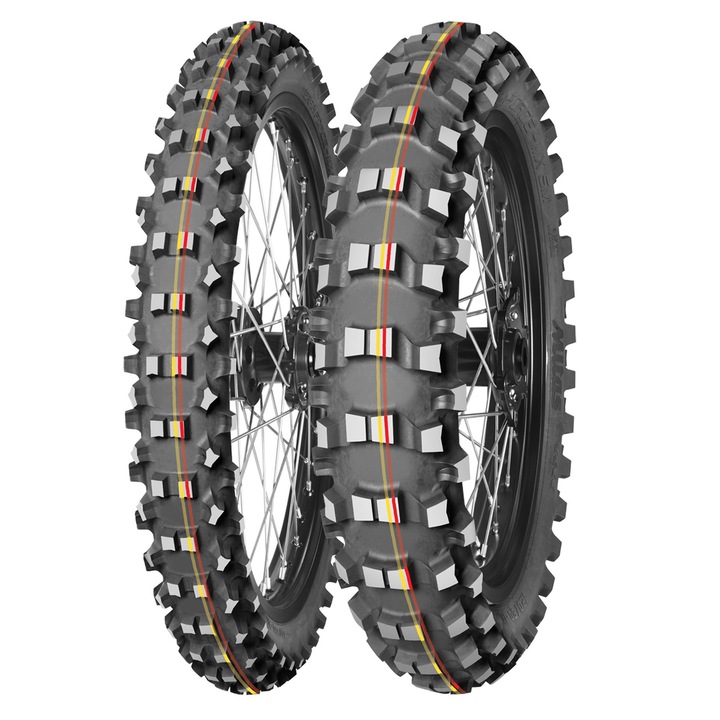 Anvelopa moto MITAS Opona 70/100-14 Terra Force-MX SM 40M, rosu-galben, TT, DOT 2025