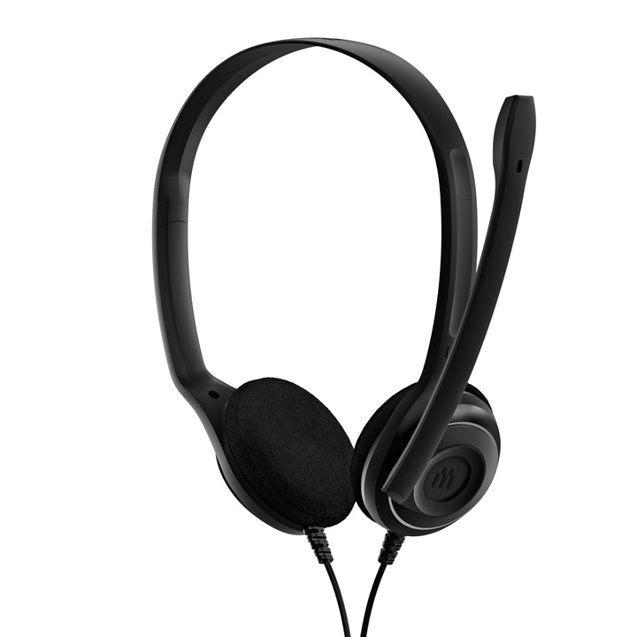 Casti Stereo Epos PC 8 On-Ear cu Microfon, USB, Anulare Zgomot, Negru