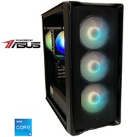 Sistem Desktop PC Gaming Serioux Powered by ASUS cu procesor Intel Core i5-14600K pana la 5.30GHz, 32GB DDR5, 1TB SSD, ASUS Dual GeForce RTX 5070 12GB GDDR7 OC Edition, No OS, Negru