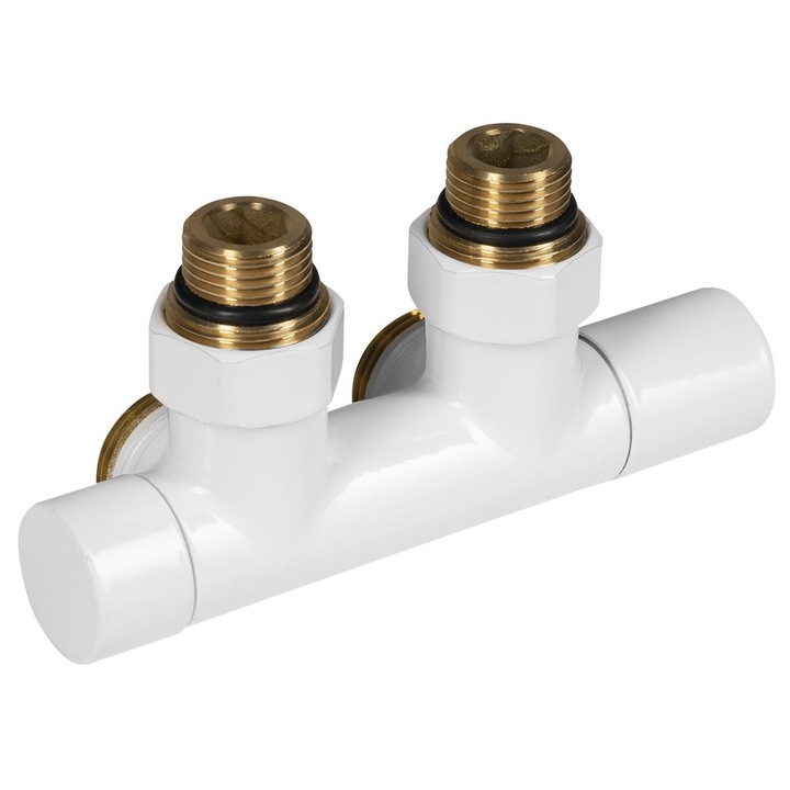 Set accesorii incalzire Aqualine, prindere centrala, 50 mm, alb, 0.88 kg