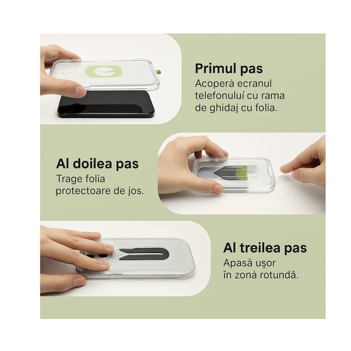 Folie de Sticla Compatibila cu Iphone 17, Securizata 5D, WaltStore, Duritate 9H, Montare Rapida, Claritate HD