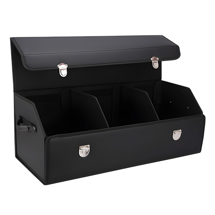 Teno® Prémium Autó Csomagtartó Rendszerező, multifunkcionális, összecsukható, strapabíró, oldalsó fogantyúk, csatos rögzítés, 1 rekesz, L méret