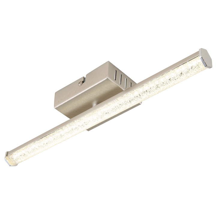 Plafoniera LED Kirina, 1 brat, 6W, 620 lm, lumina neutra (4000 K), IP20, nichel mat/cristale, Globo Lighting