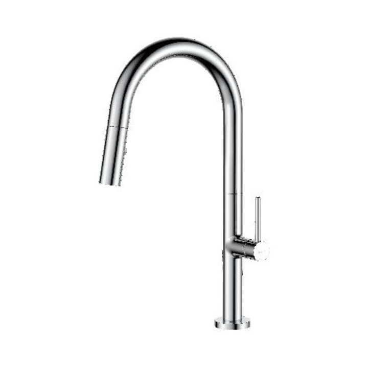 Kielle csaptelep kihúzható zuhanyfejjel, króm, 360°-ban forgatható, 7,5 l/perc