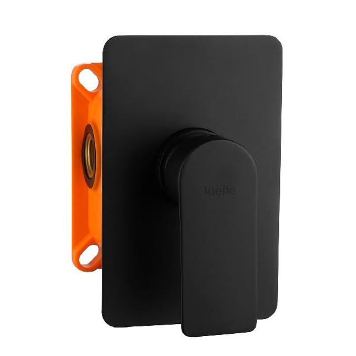 Baterie sanitara Kielle, montare pe corp, mata, neagra, pentru 1 consumator, cartus ceramic 35 mm