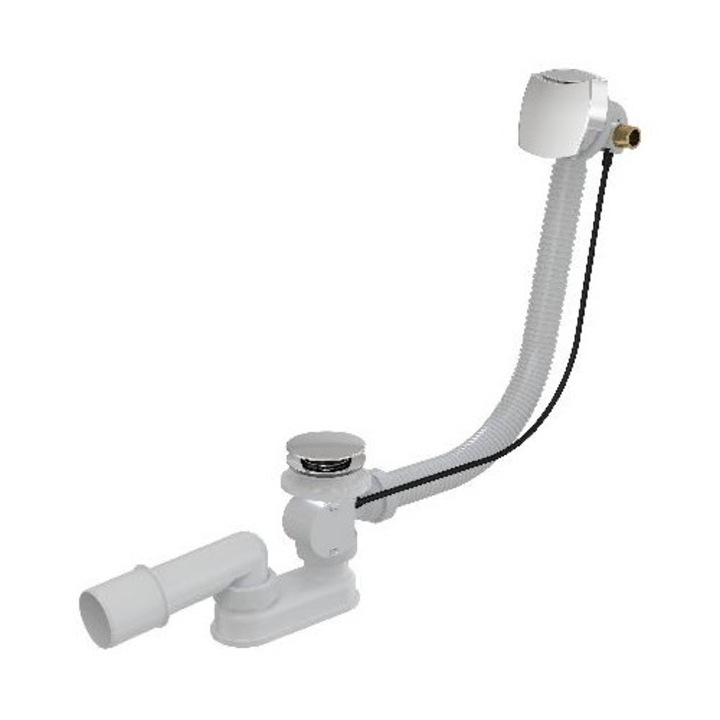 Kielle kád le- és túlfolyórendszer, 57 cm, flexibilis G1/2" csatlakozással