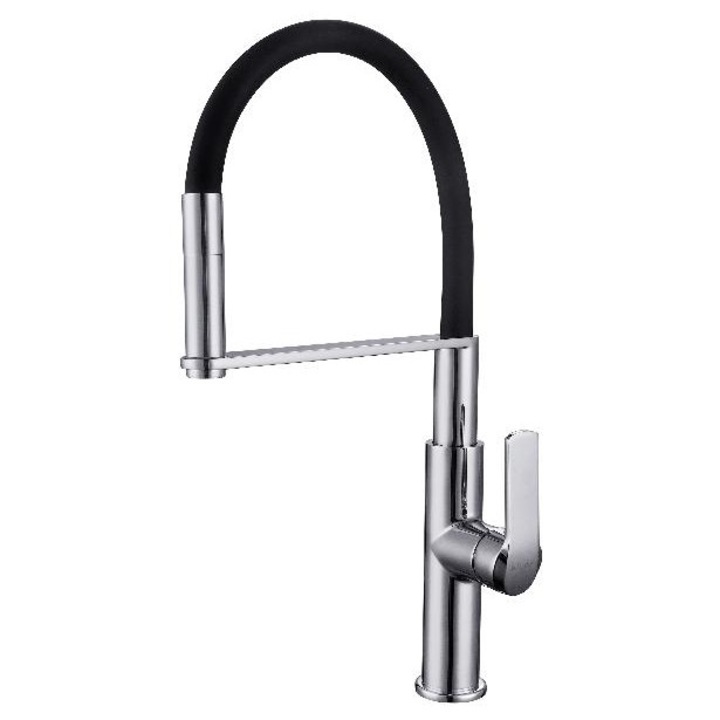Kielle csaptelep rugalmas karral, króm/fekete, 15 l/perc, egyszerű szerelés