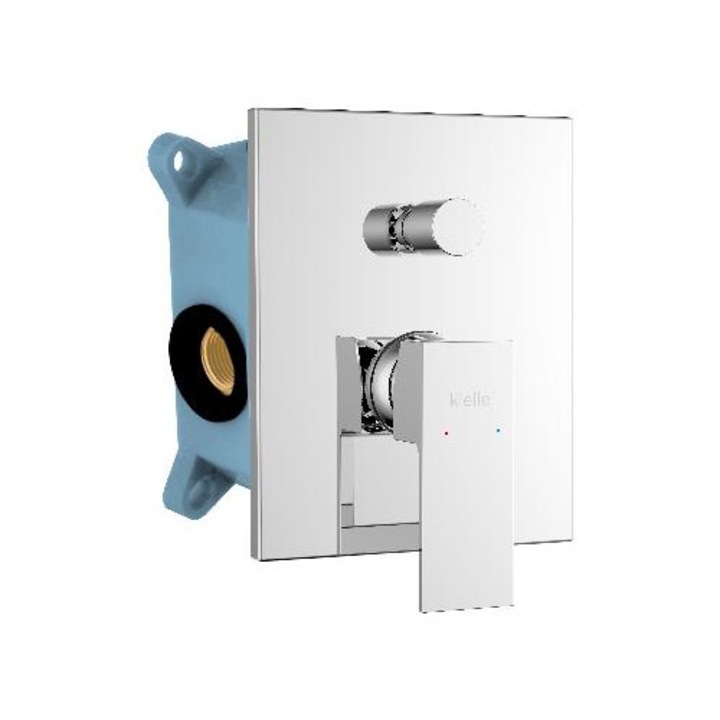 Kielle szaniter csaptelep 2 fogyasztóhoz, beépített testtel, króm