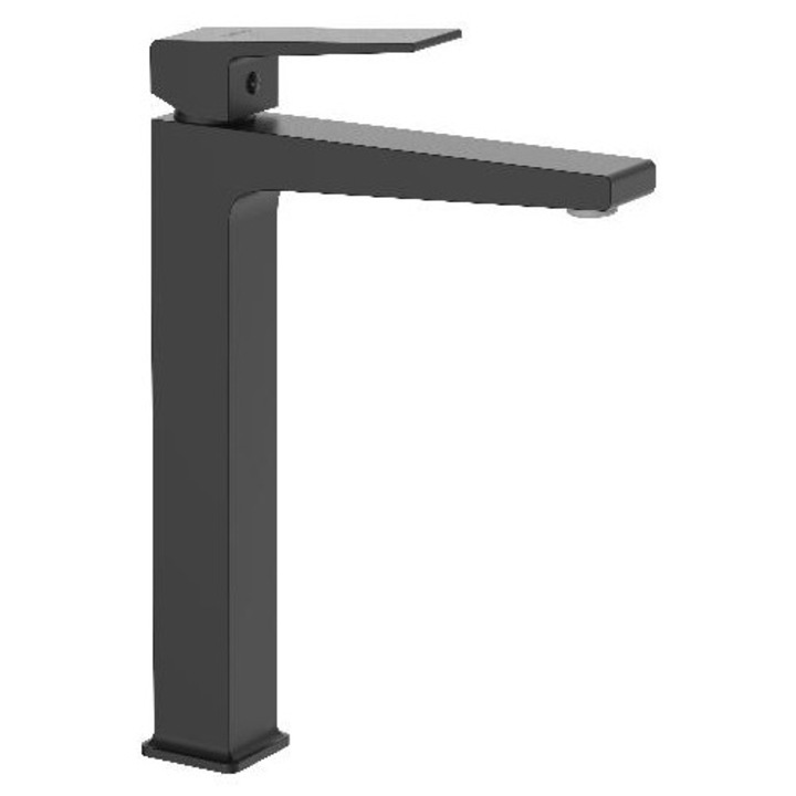 Kielle csaptelep, mosdó, matt fekete, 6 l/perc, gyors szerelési rendszer, 35 cm