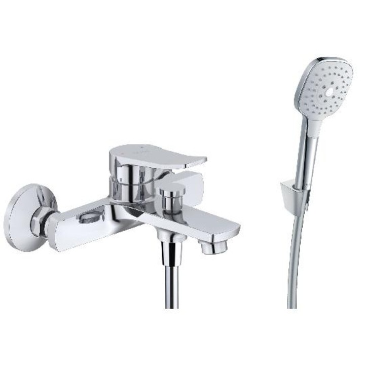 Kielle fürdőcsap, króm, zuhannyal és tartozékokkal, 1500 mm, 3 féle sugár