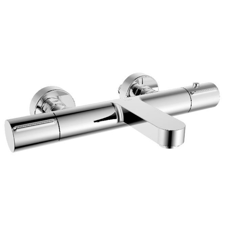 Kielle termosztatikus csaptelep, króm, fali rögzítés, 150mm, kádhoz/zuhanyhoz