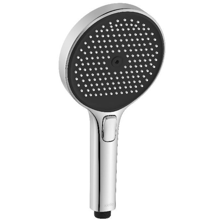 Kielle Sprchova hlavice set 130mm, 3 tipuri de jet, crom/cerna