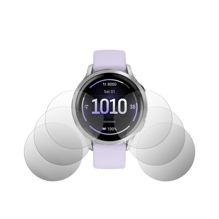 Комплект 6 протектора Folie24, За Garmin Venu 4 - 41 мм, 3X Ultra-Clear + 3X Матови, Лепилни, Гъвкави със саморегенерация