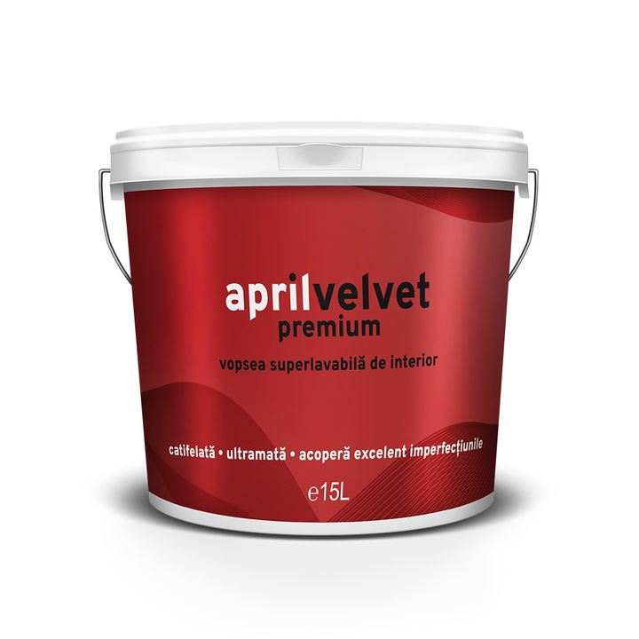 Vopsea lavabila April Velvet Premium, alb, 4L, ultramata, catifelata